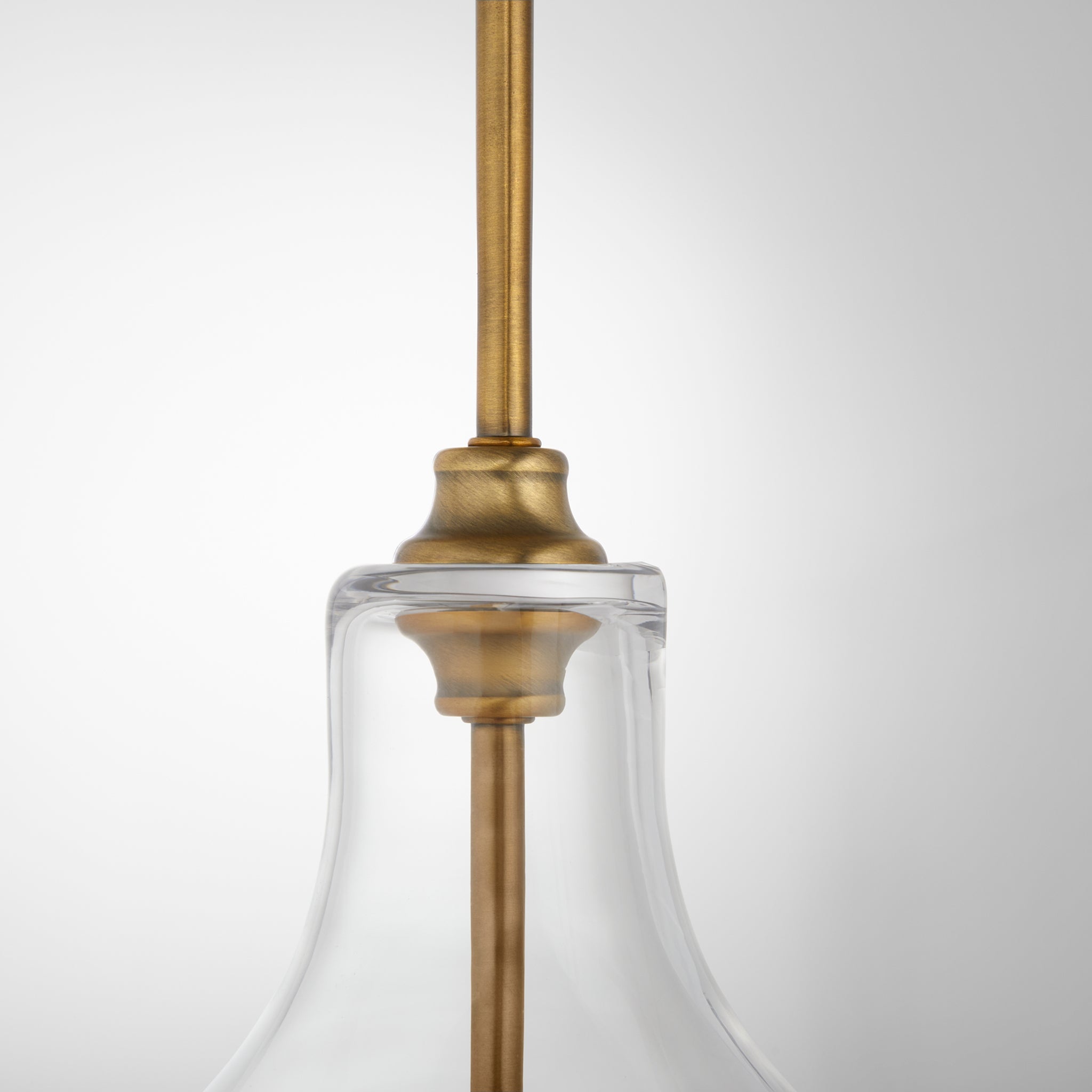 Quorum 8002-1-47 Pendant, UL Damp Rated, Brushed Brass