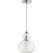 Quorum 8002-62 Pendant - Polished Nickel W/ Clear