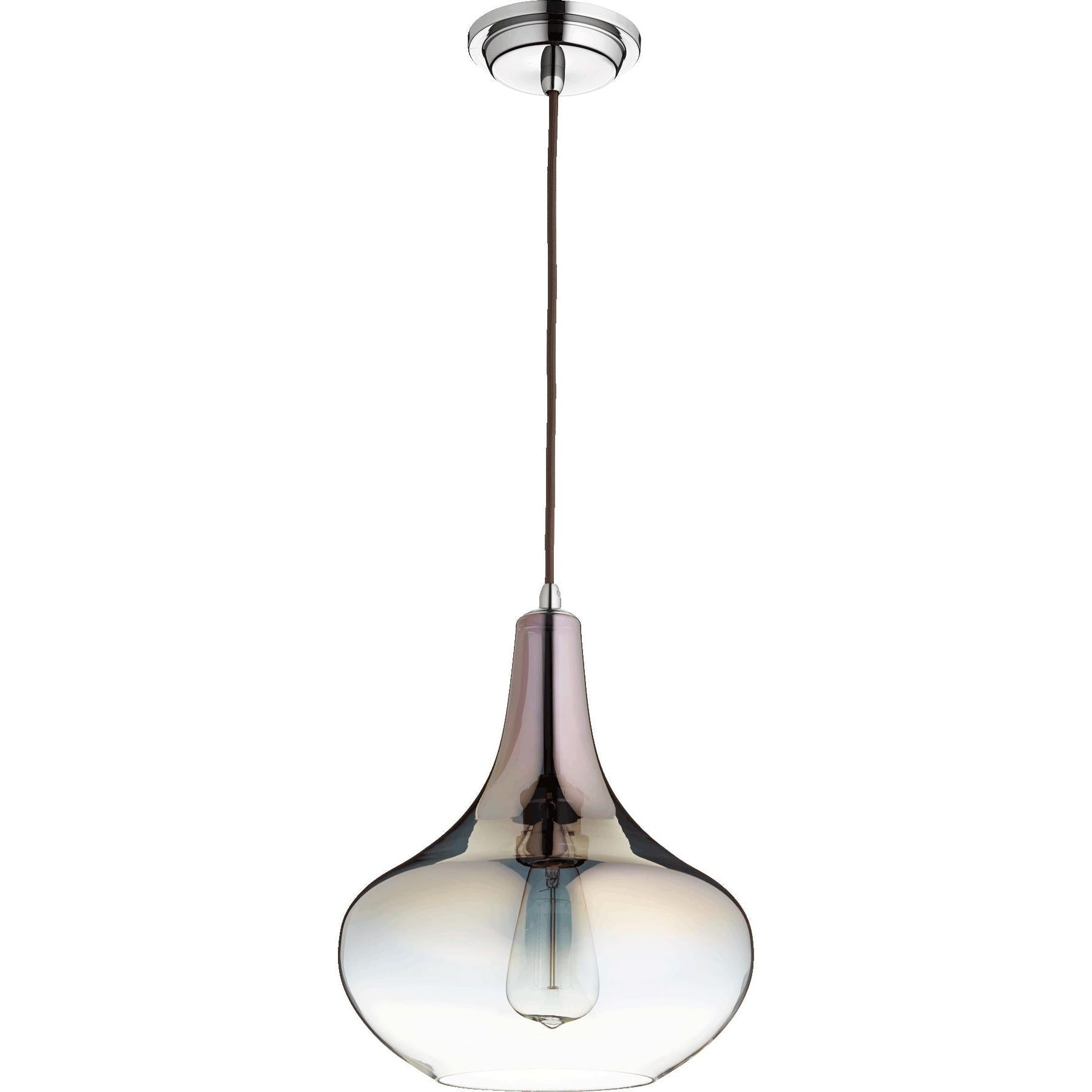 Quorum 8004-1311 Pendant - Gunmetal W/ Coffee Ombre