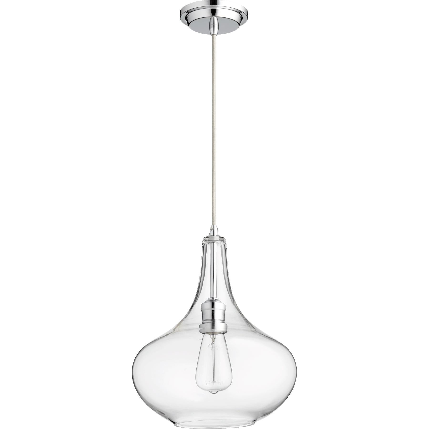 Quorum 8004-14 Pendant - Chrome W/ Clear