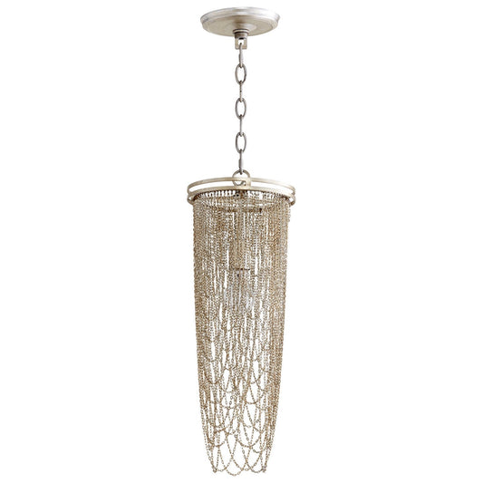 Cyan Design 07969 Ithica Pendant 1-Light - Aged Silver Leaf