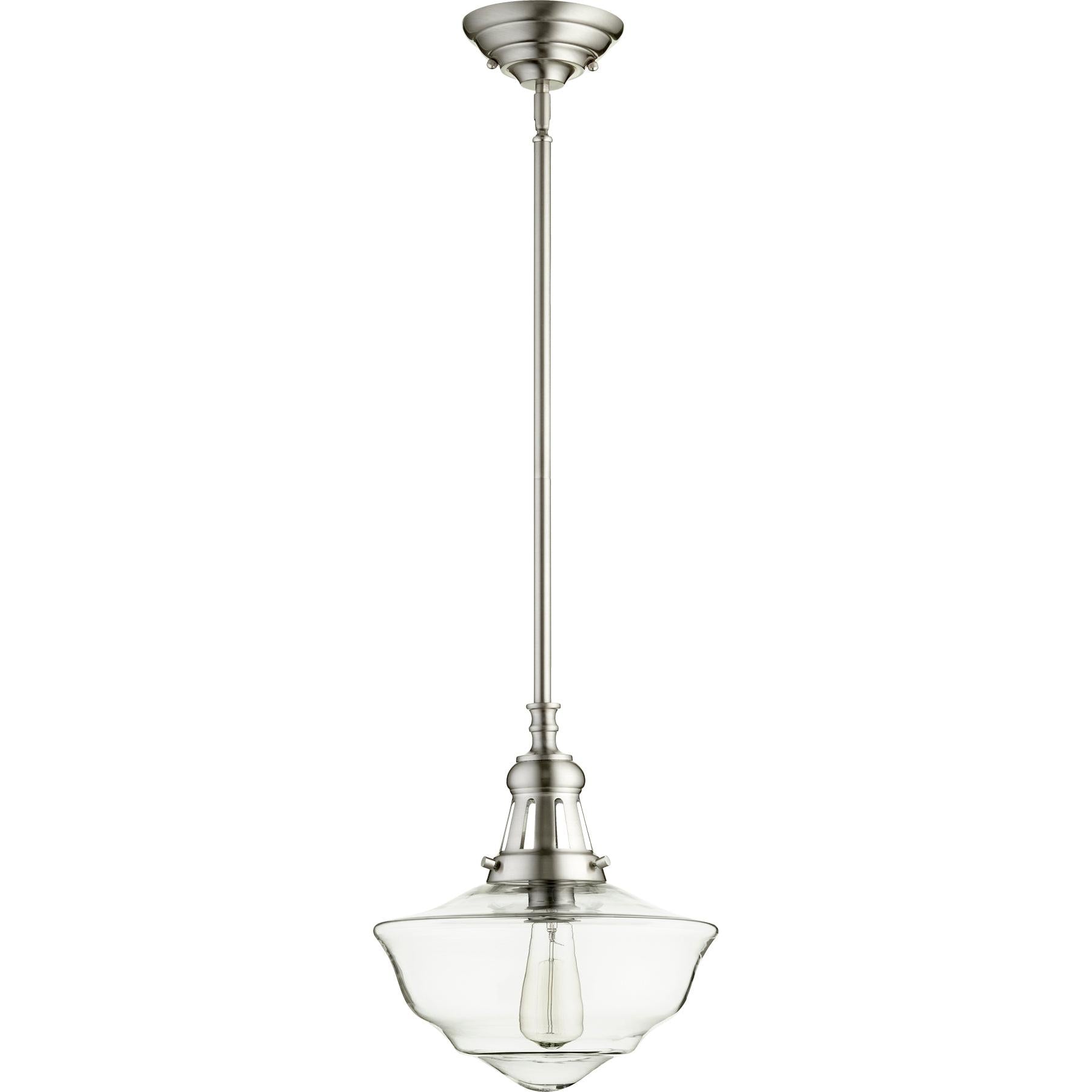 Quorum 801-12-65 Pendant - Satin Nickel W/ Clear