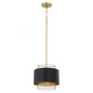 Quorum International 8012-5980 Pendant Traditional - Matte Black Aged Brass