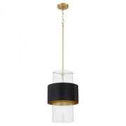 Quorum International 8013-5980 Pendant Traditional - Matte Black Aged Brass