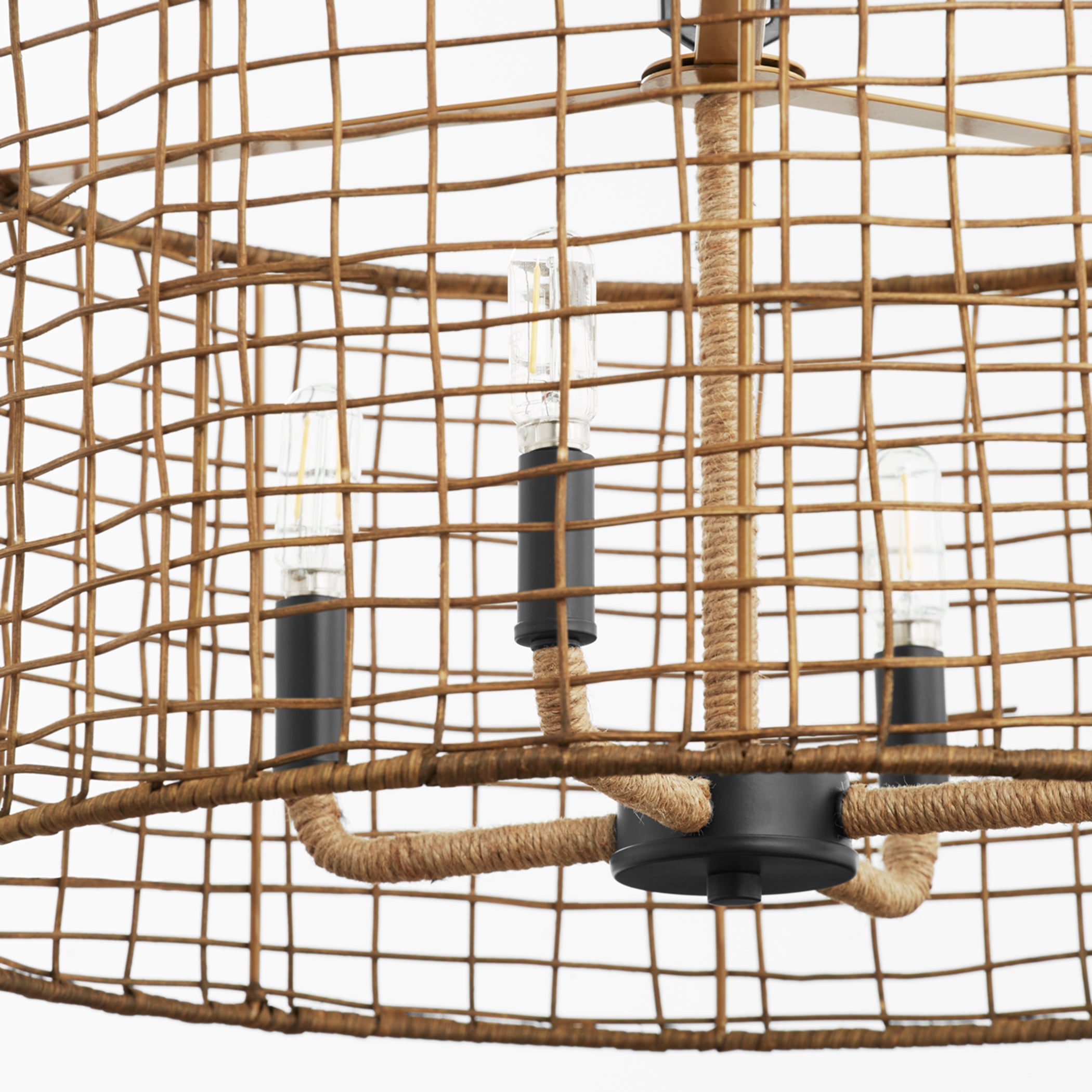 Quorum Abaca 8023-4-59 Pendant - Matte Black