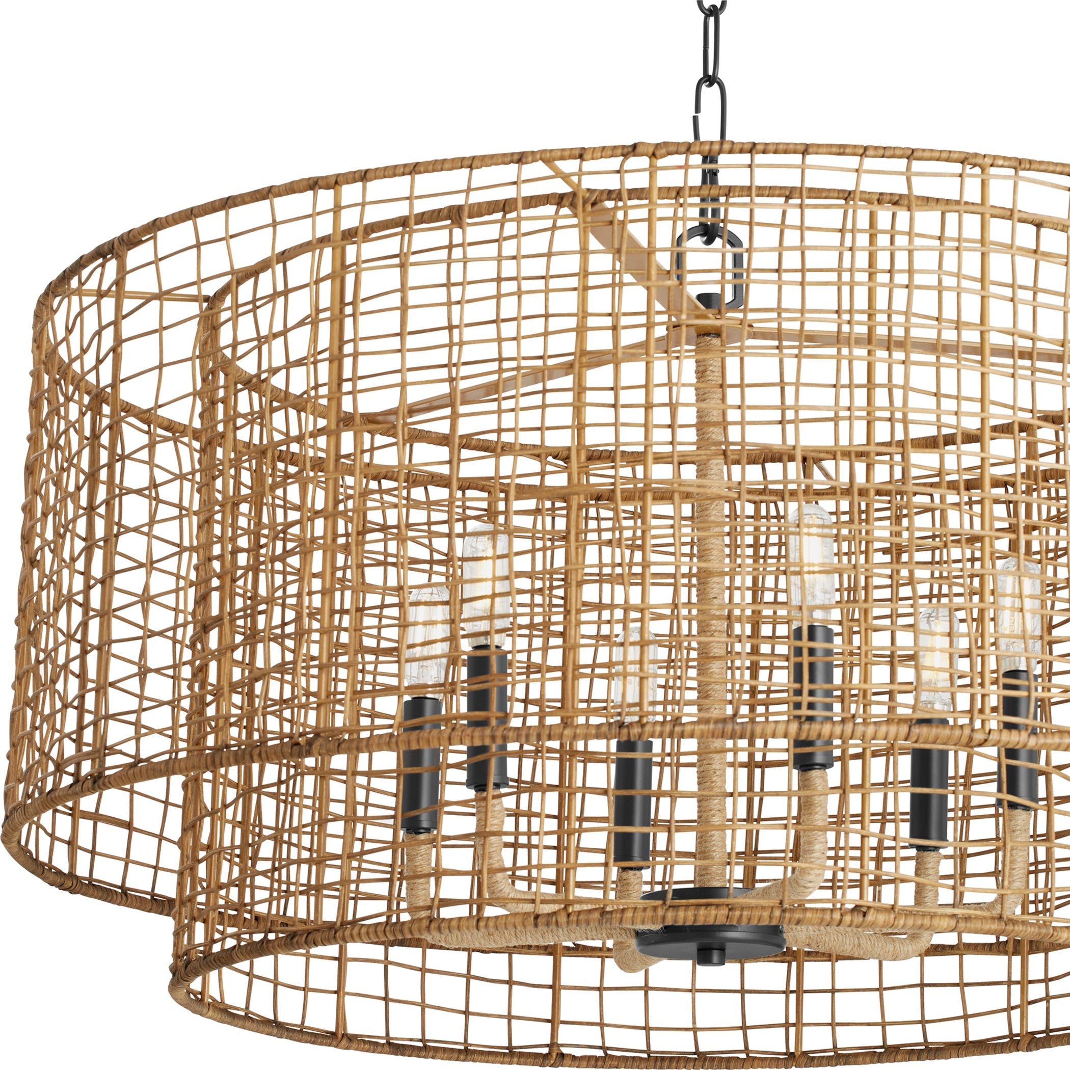 Quorum Abaca 8023-6-59 Pendant - Matte Black