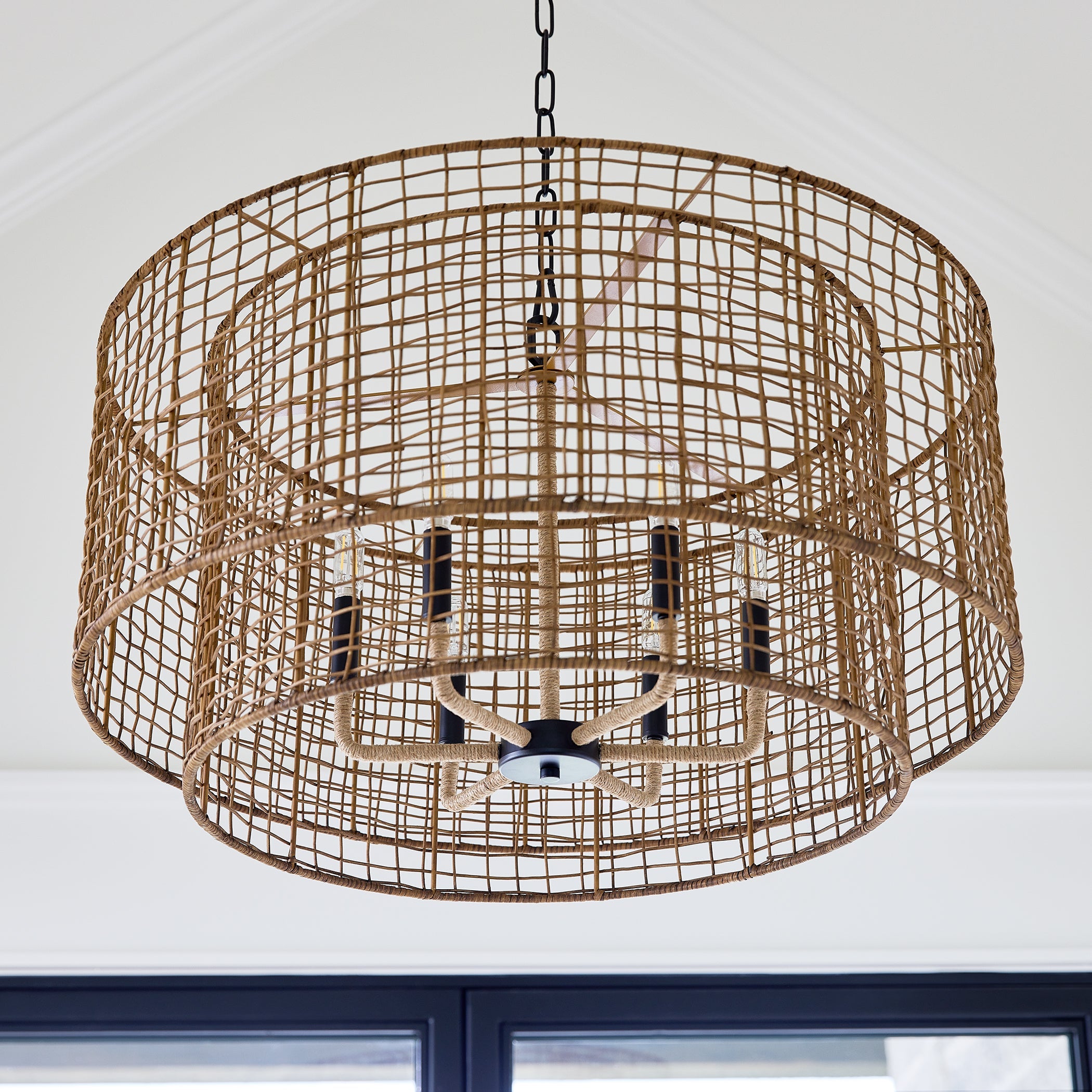 Quorum Abaca 8023-6-59 Pendant - Matte Black