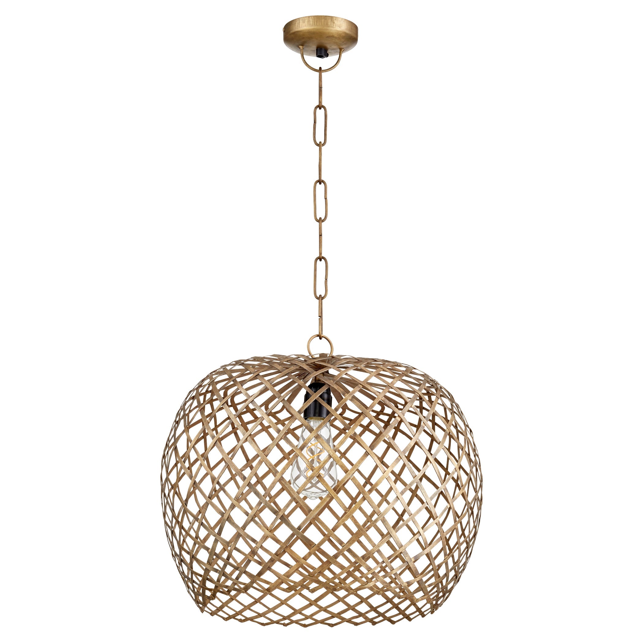 Quorum 81-75 Pendant - Artisan Brass