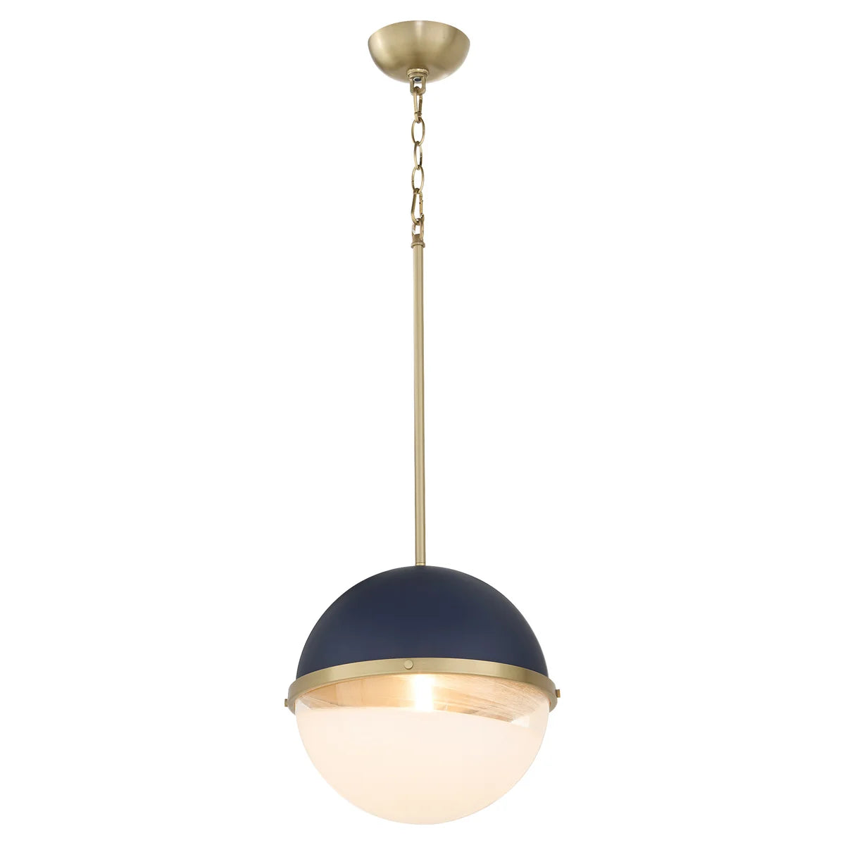 Quorum International 82-12-3280 Pendant Contemporary - Blue With Aged Brass Modern Industrial