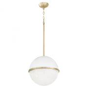 Quorum International 82-14-0880 Pendant Contemporary - Studio White With Aged Brass