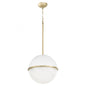 Quorum International 82-14-0880 Pendant Contemporary - Studio White With Aged Brass