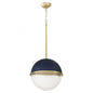 Quorum International 82-14-3280 Pendant Contemporary - Blue With Aged Brass