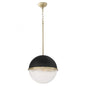 Quorum International 82-14-6980 Pendant Contemporary - Textured Black With Aged Brass