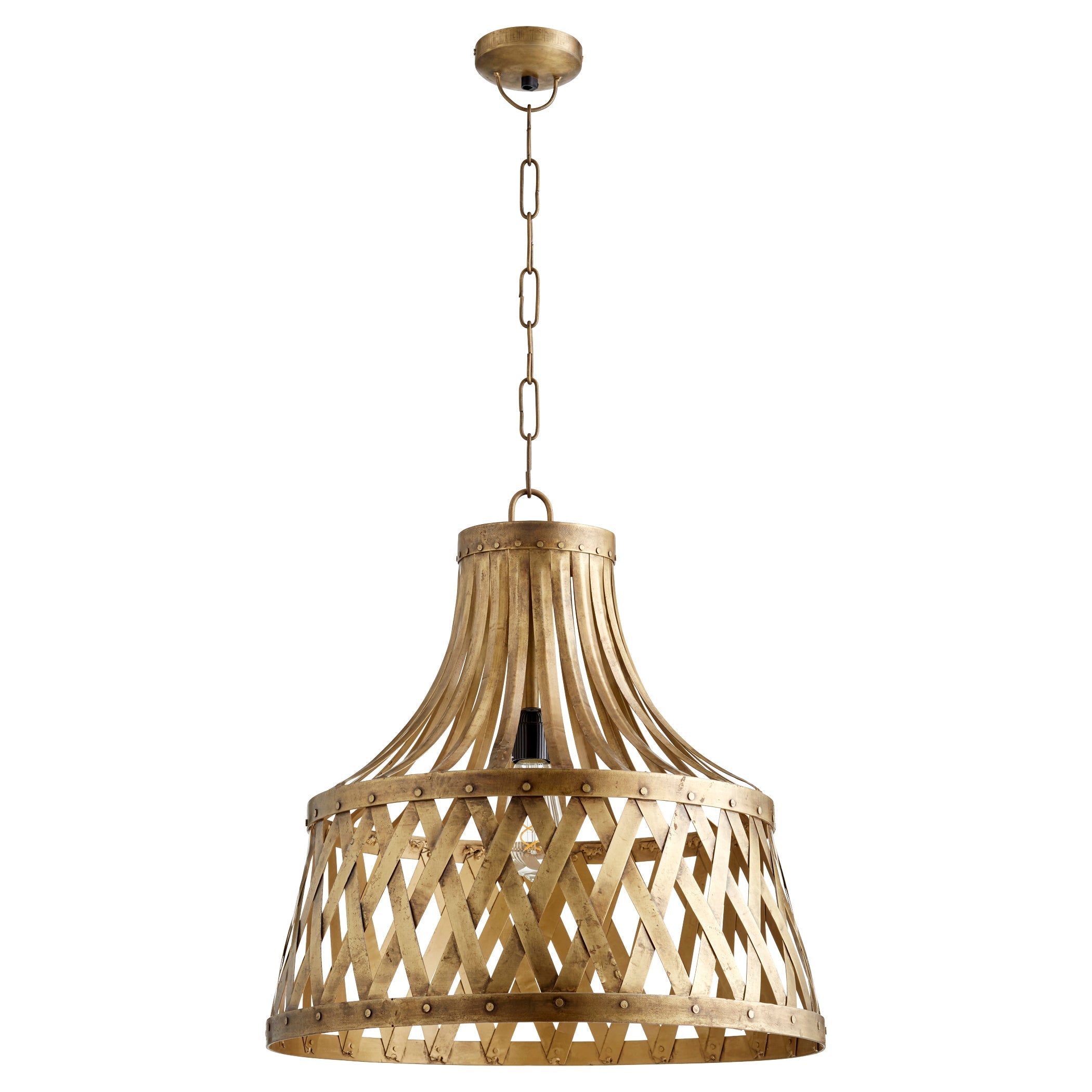 Quorum 82-75 Pendant - Artisan Brass