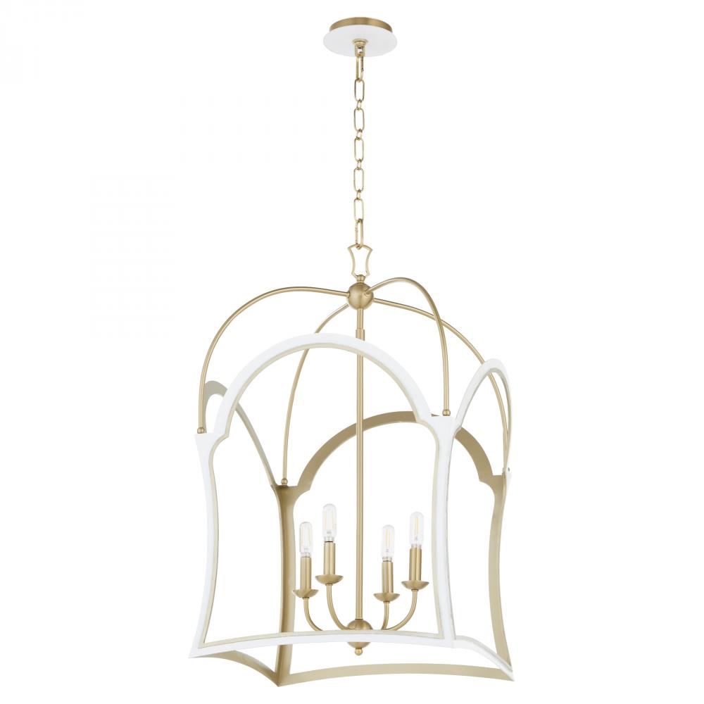 Quorum International RAYMOND 8217-4-0880 Exterior - Studio White With Aged Brass