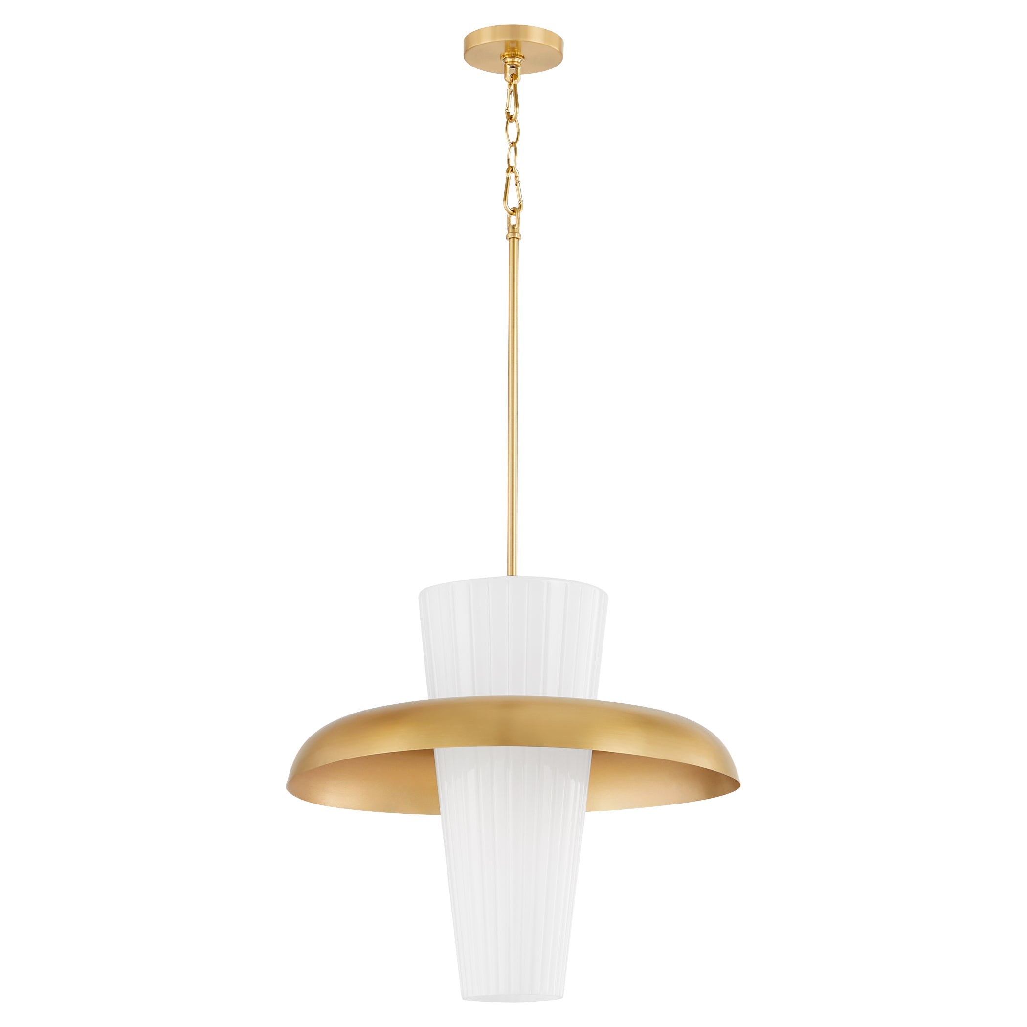 Quorum Mallory 8227-16-80 Pendant - Aged Brass