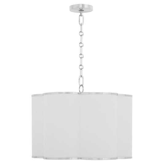 Quorum 8228-4-14 Pendant, UL Damp Rated, Chrome