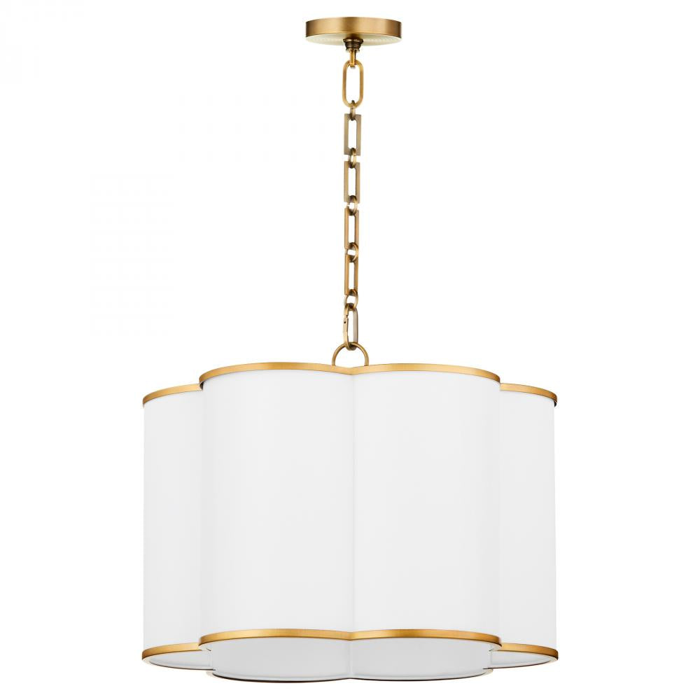 Quorum International WEIR 8228-4-47 Pendant - Non Lacquered Brass