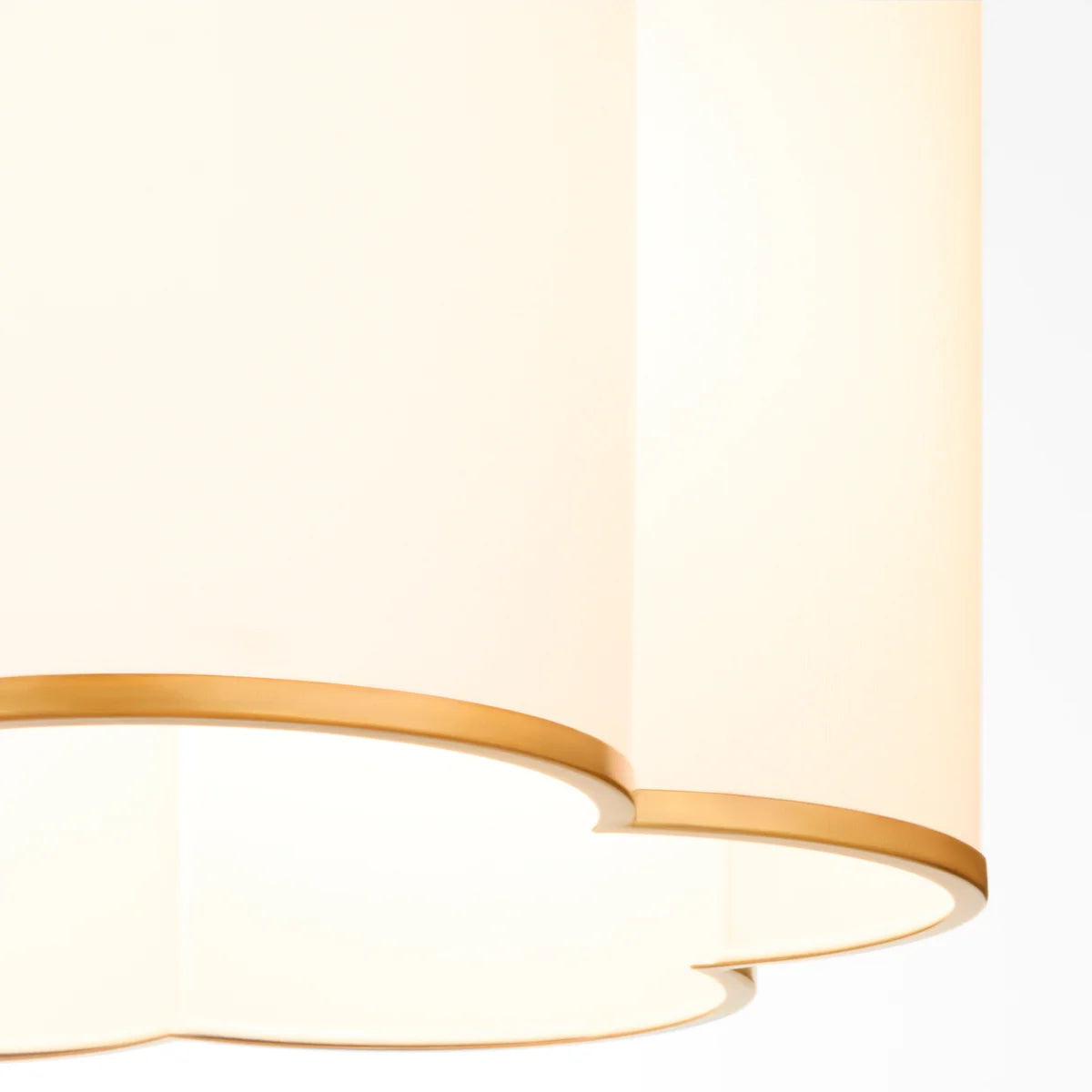 Quorum International BELINDER 8228-4-47 4 Light Fabric Pendant Transitional - Brushed Brass