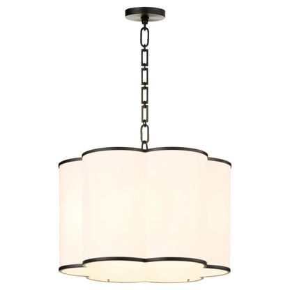 Quorum International BELINDER 8228-4-59 4 Light Fabric Pendant Transitional - Matte Black