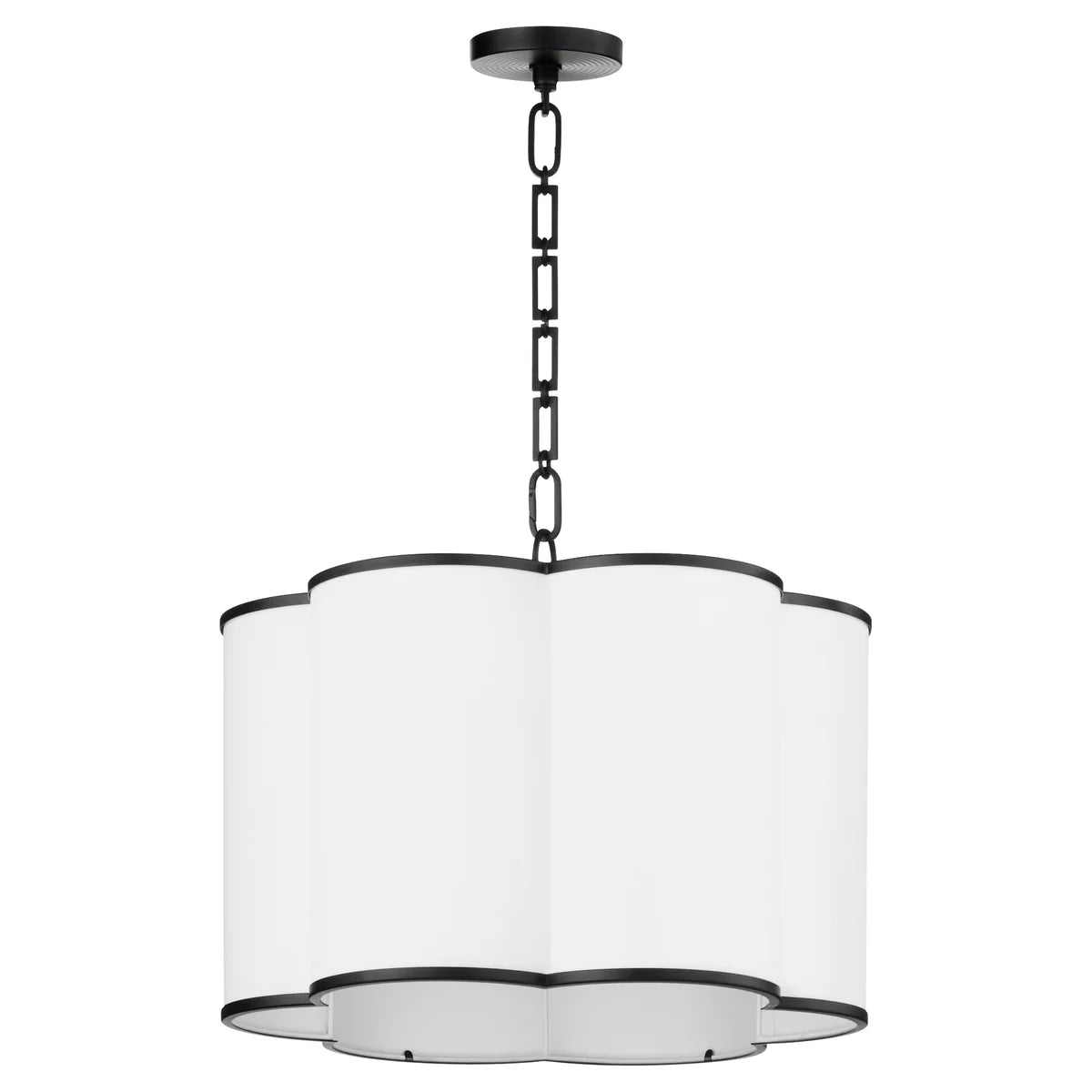 Quorum International BELINDER 8228-4-59 4 Light Fabric Pendant Transitional - Matte Black