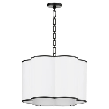 Quorum International BELINDER 8228-4-59 4 Light Fabric Pendant Transitional - Matte Black