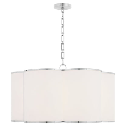 Quorum 8228-6-14 Pendant Light Fixture, UL Damp Rated, Chrome