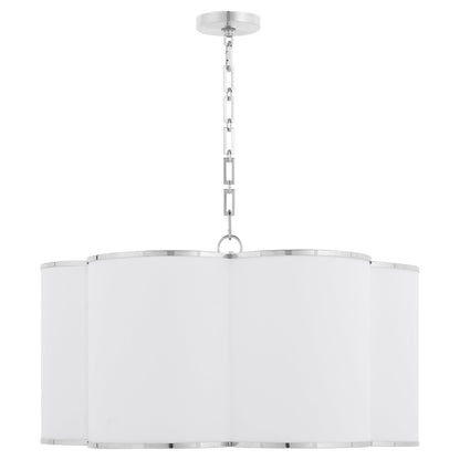 Quorum 8228-6-14 Pendant Light Fixture, UL Damp Rated, Chrome