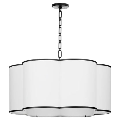 Quorum International BELINDER 8228-6-59 6 Light Fabric Pendant Transitional- Matte Black