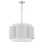 Quorum Belinder 8229-4-3114 Pendant, UL Damp Rated, Brittany Blue|Chrome