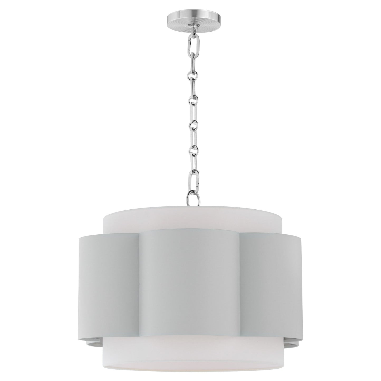 Quorum Belinder 8229-4-3114 Pendant, UL Damp Rated, Brittany Blue|Chrome