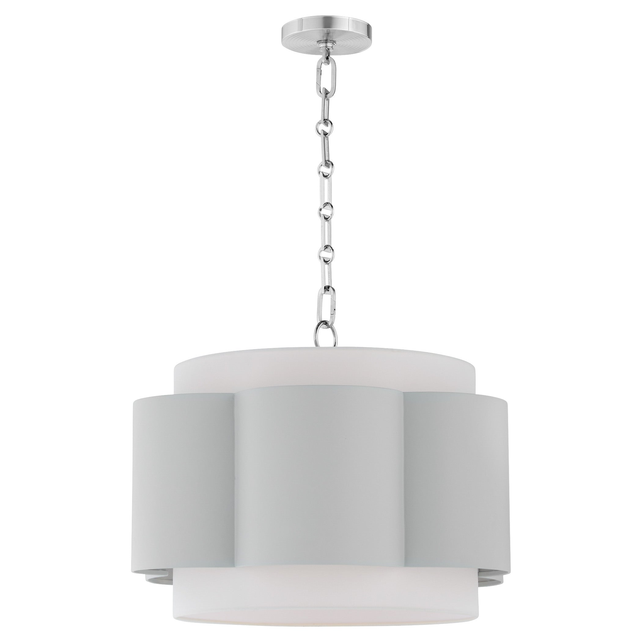 Quorum Belinder 8229-4-3114 Pendant, UL Damp Rated, Brittany Blue|Chrome