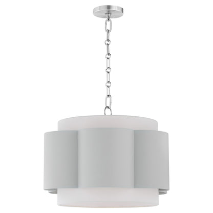 Quorum Belinder 8229-4-3114 Pendant, UL Damp Rated, Brittany Blue|Chrome