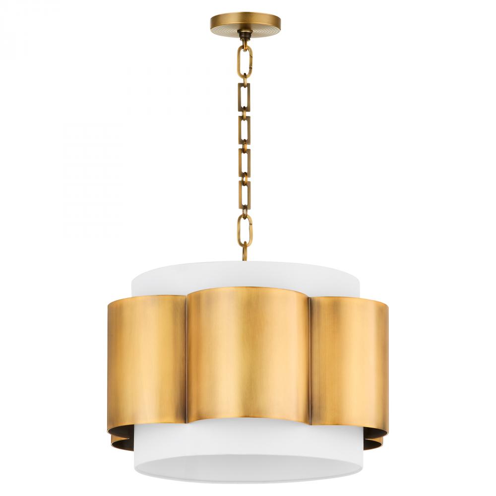 Quorum International WARWICK 8229-4-47 Pendant - Non Lacquered Brass