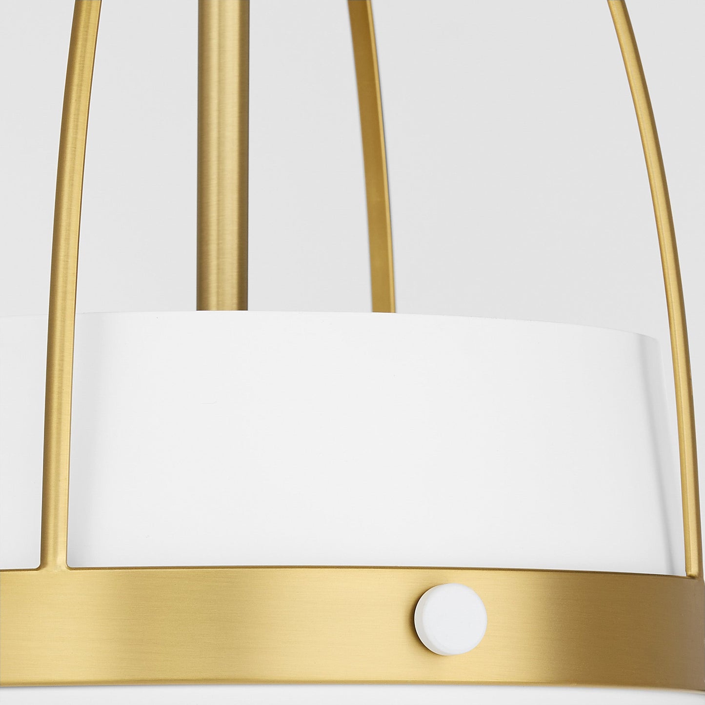 Quorum 823-3-0880 Pendant, UL Damp Rated, Studio White|Aged Brass