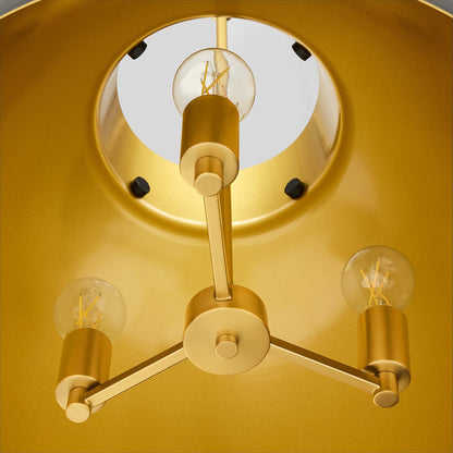 Quorum Pruitt 823-3-5980 Pendant, UL Damp Rated, Matte Black|Aged Brass