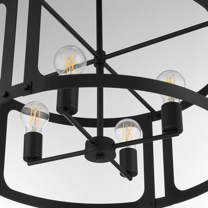 Quorum Colburn 8231-4-59 Pendant, UL Damp Rated, Matte Black