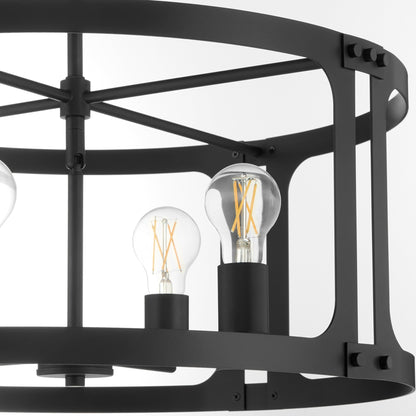 Quorum Colburn 8231-4-59 Pendant, UL Damp Rated, Matte Black
