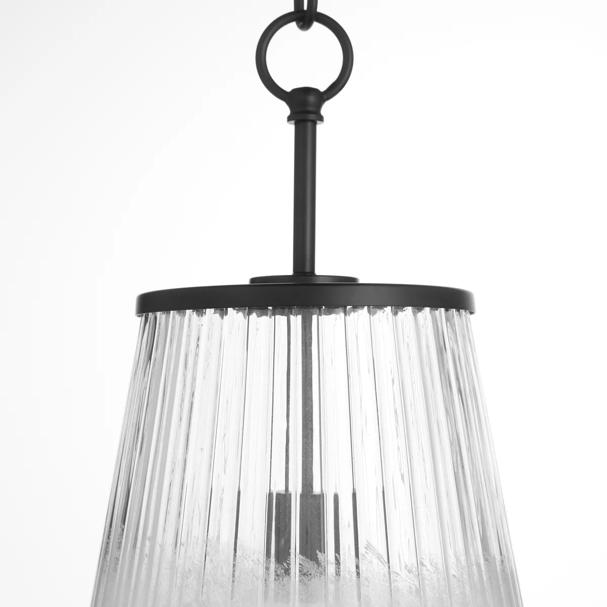 Quorum International PROVIDENCE 8238-11-59 Pendant 11 Inch Milky White Glass Shade Transitional- Matte Black