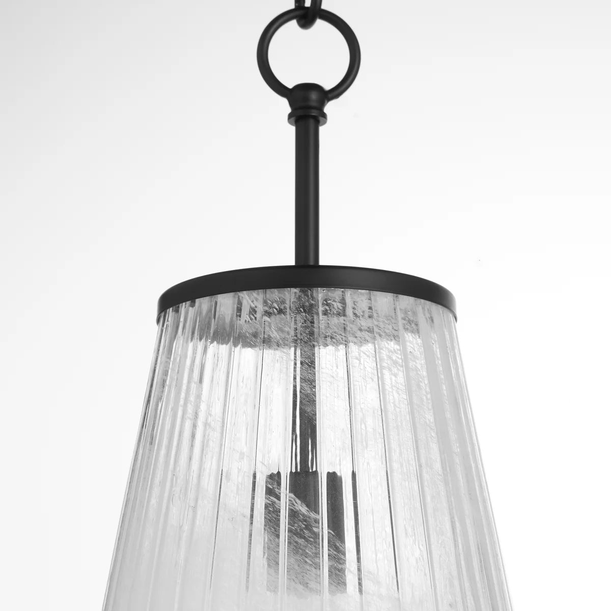 Quorum International PROVIDENCE 8238-13-59 Pendant 13 Inch Milky White Glass Shade Transitional - Matte Black