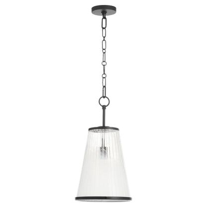 Quorum International PROVIDENCE 8238-13-59 Pendant 13 Inch Milky White Glass Shade Transitional - Matte Black