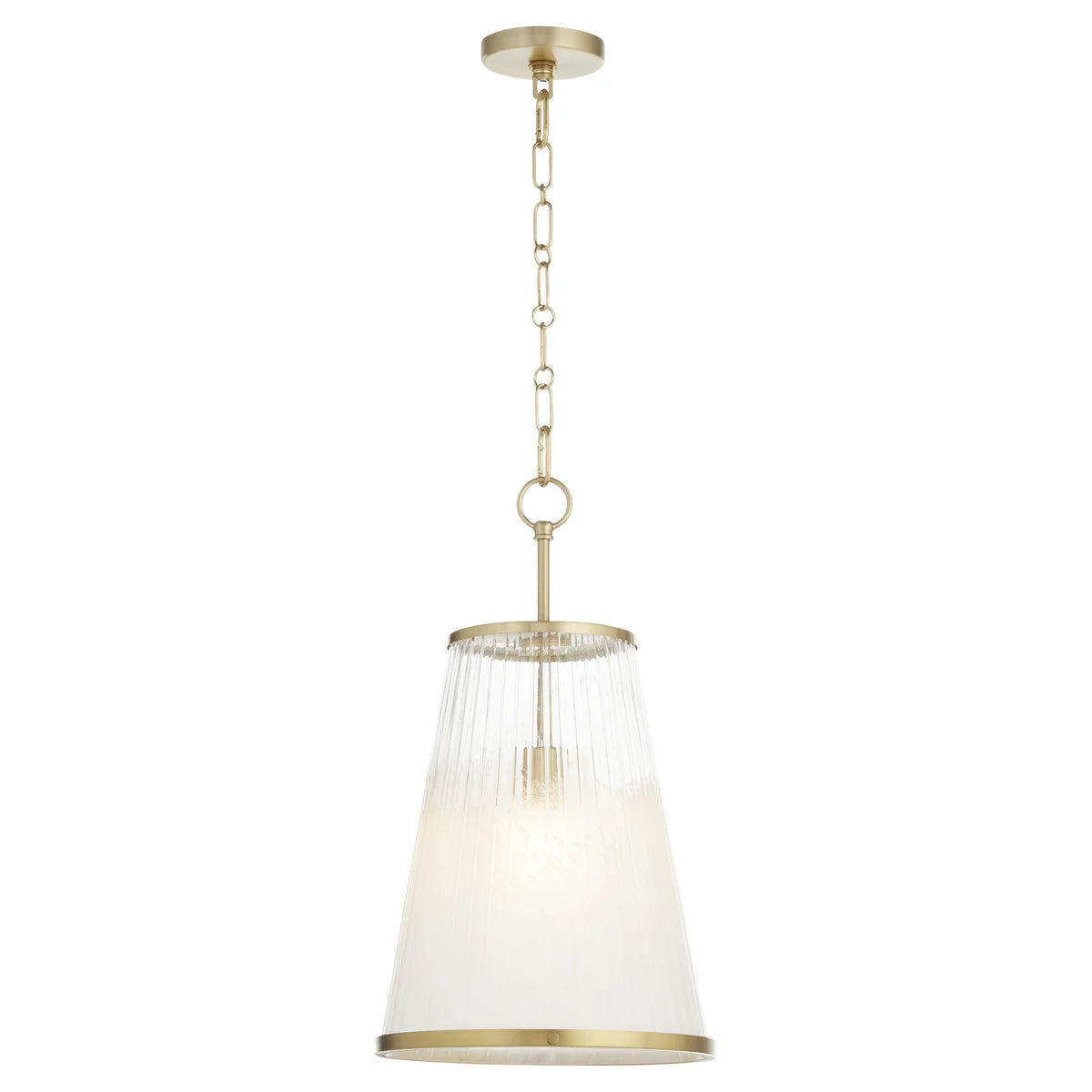 Quorum International PROVIDENCE 8238-13-80 Pendant 13 Inch Milky White Glass Shade Transitional - Aged Brass