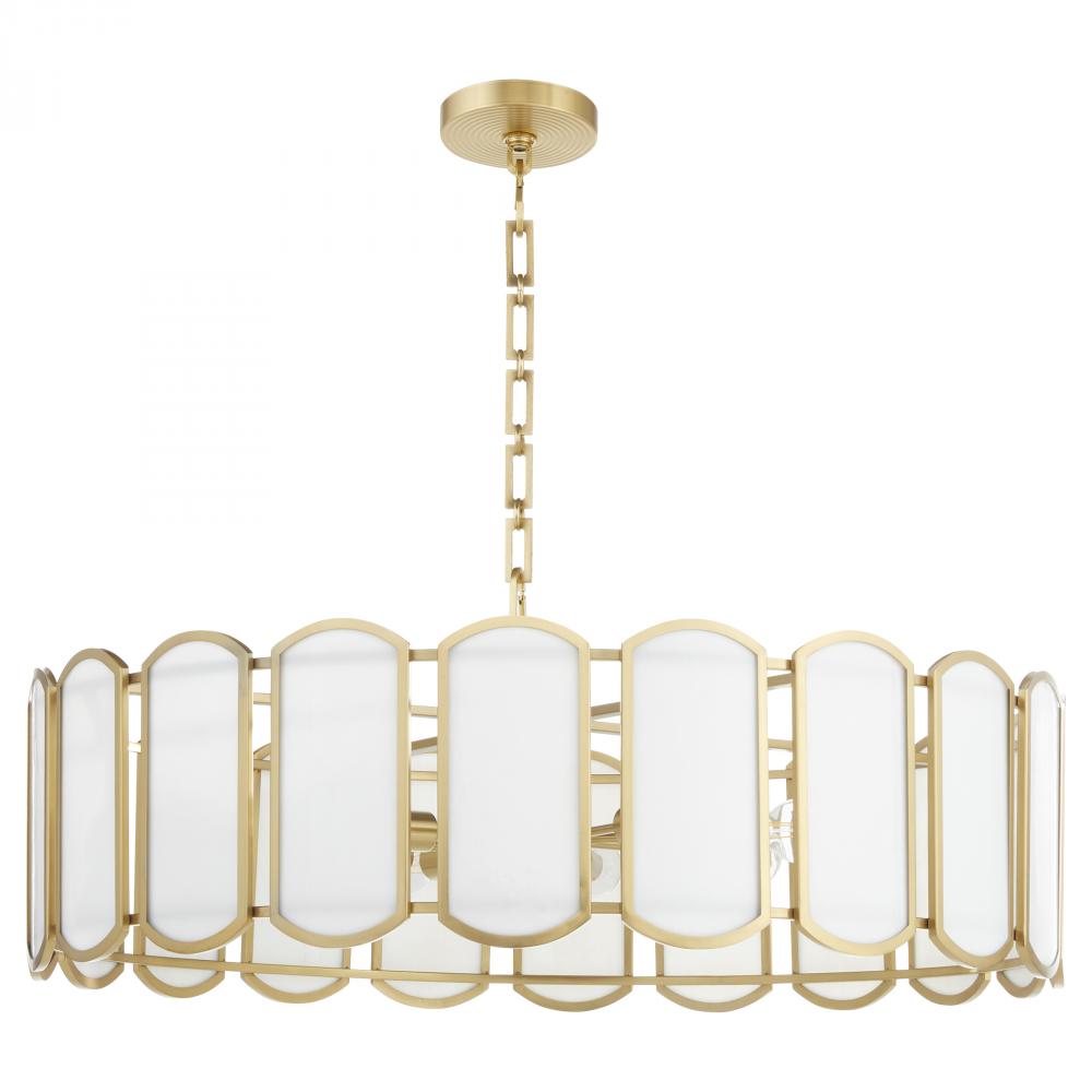 Quorum International BELINDER 824-8-80 Pendant Contemporary - Aged Brass