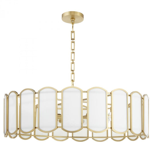 Quorum International BELINDER 824-8-80 Pendant Contemporary - Aged Brass