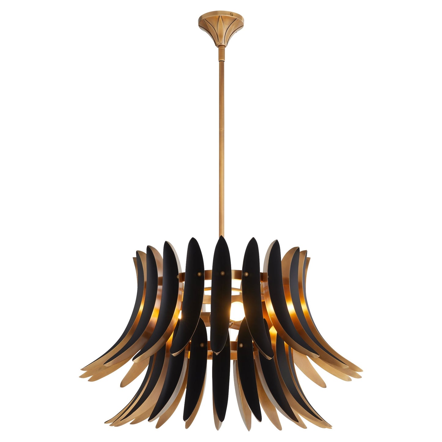 Quorum Aldridge 825-3-5659 Pendant, UL Damp Rated, Brushed Brass|Matte Black