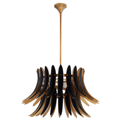 Quorum Aldridge 825-3-5659 Pendant, UL Damp Rated, Brushed Brass|Matte Black