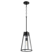 Quorum 826-69 Pendant - Textured Black W/ Clear