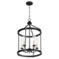Quorum Empire 829-5-6980 Entry - Textured Black W/ Aged Brass