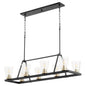 Quorum Paxton 83-8-6980 Chandelier - Textured Black W/ Aged Brass