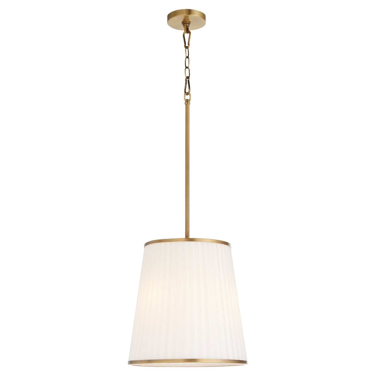 Quorum Marlon 8309-3-47 Pendant, UL Damp Rated, Brushed Brass